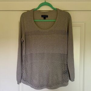 Metallic mesh sweater
